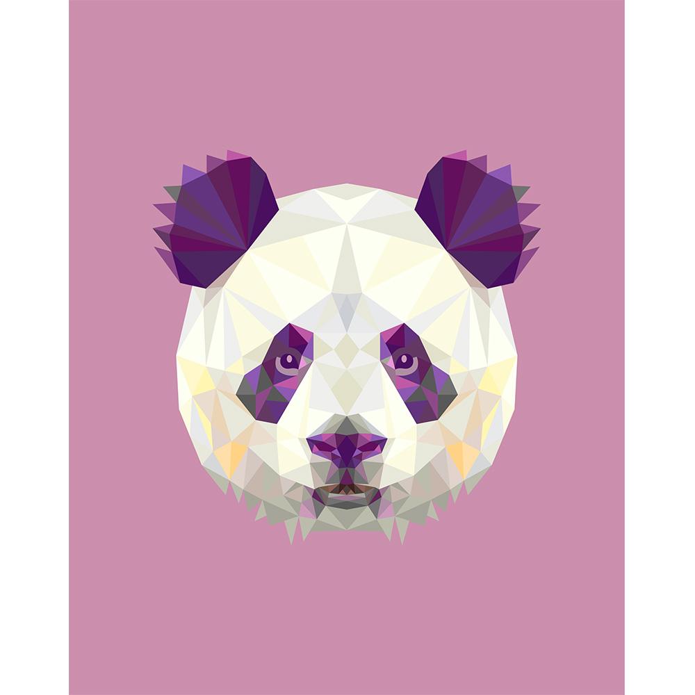 Schilderen op nummer Panda Polygon