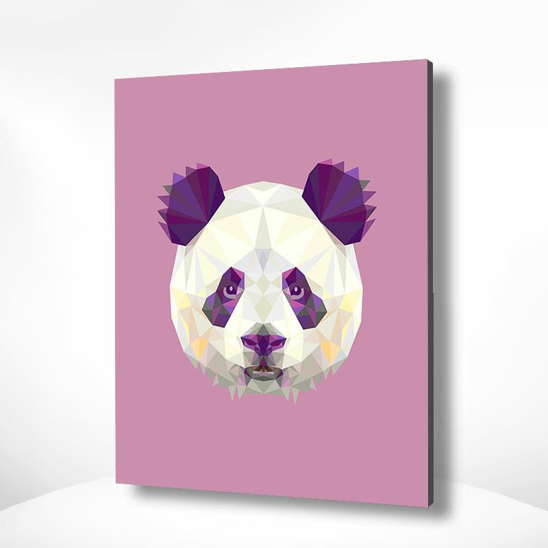 Schilderen op nummer Panda Polygon