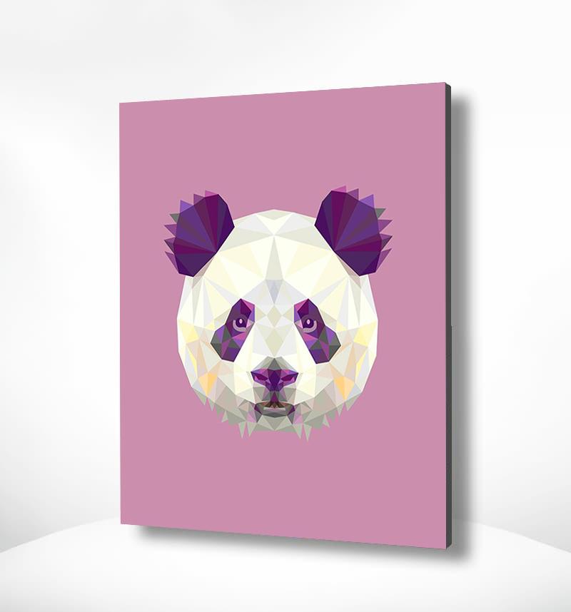 Schilderen op nummer Panda Polygon