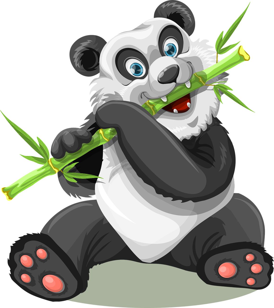 Schilderen op nummer Panda met Bamboe