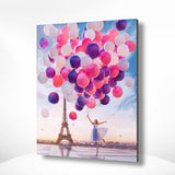 Schilderen op nummer Parijs met Ballonnen