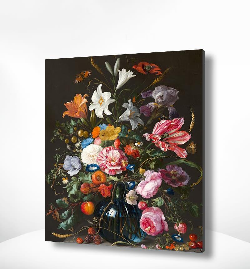 Schilderen op nummer Portret Bloemen in Blauwe Vaas