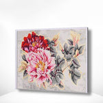 Schilderen op nummer Rode en Roze Bloemen