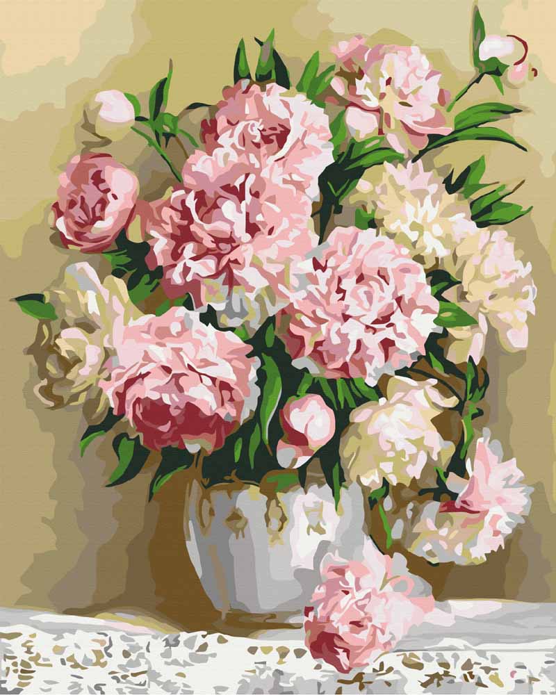 Schilderen op nummer Rozen op Tafel