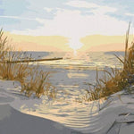 Schilderen op nummer Strand met Zon