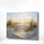 Schilderen op nummer Strand met Zon