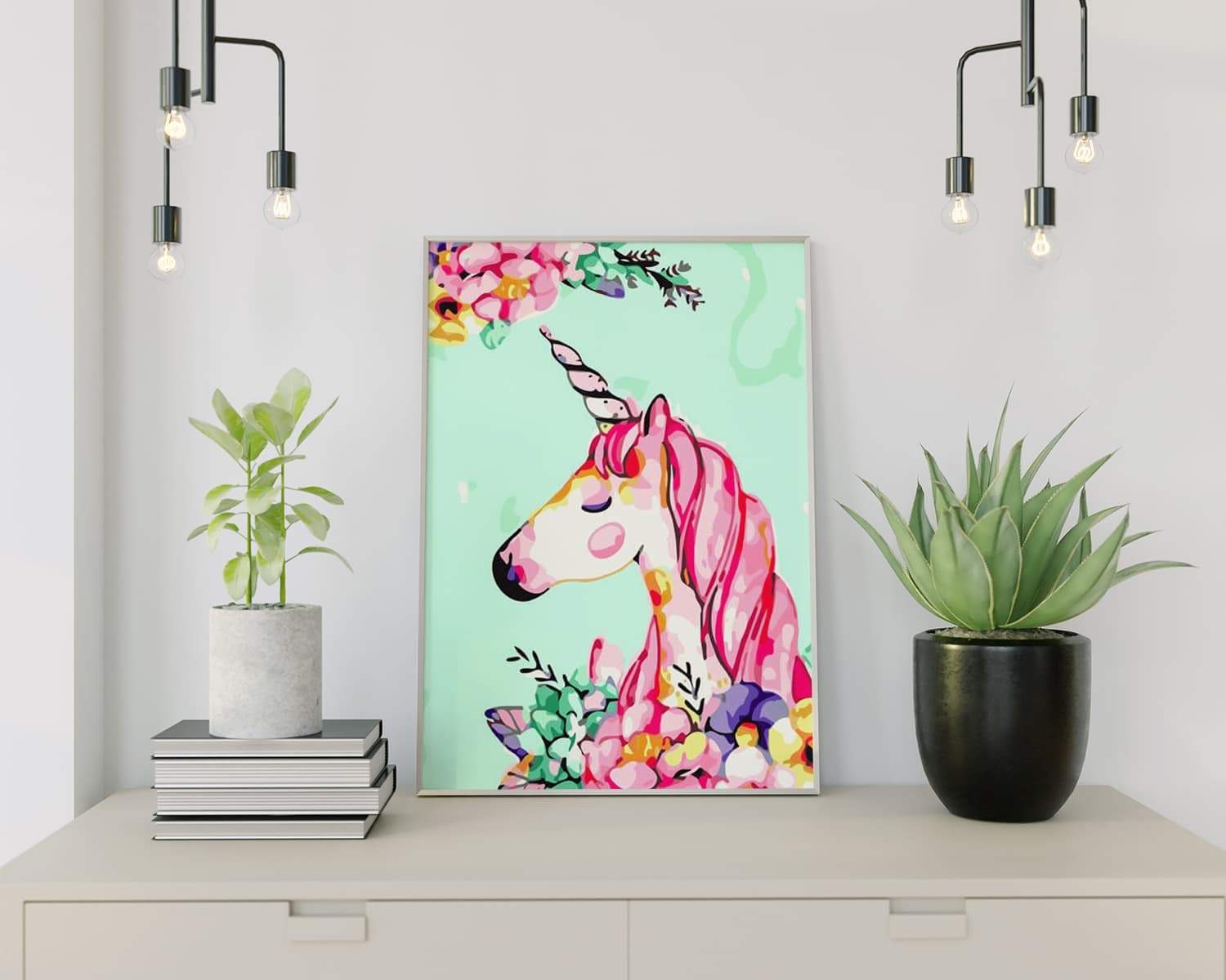 Schilderen op nummer Unicorn