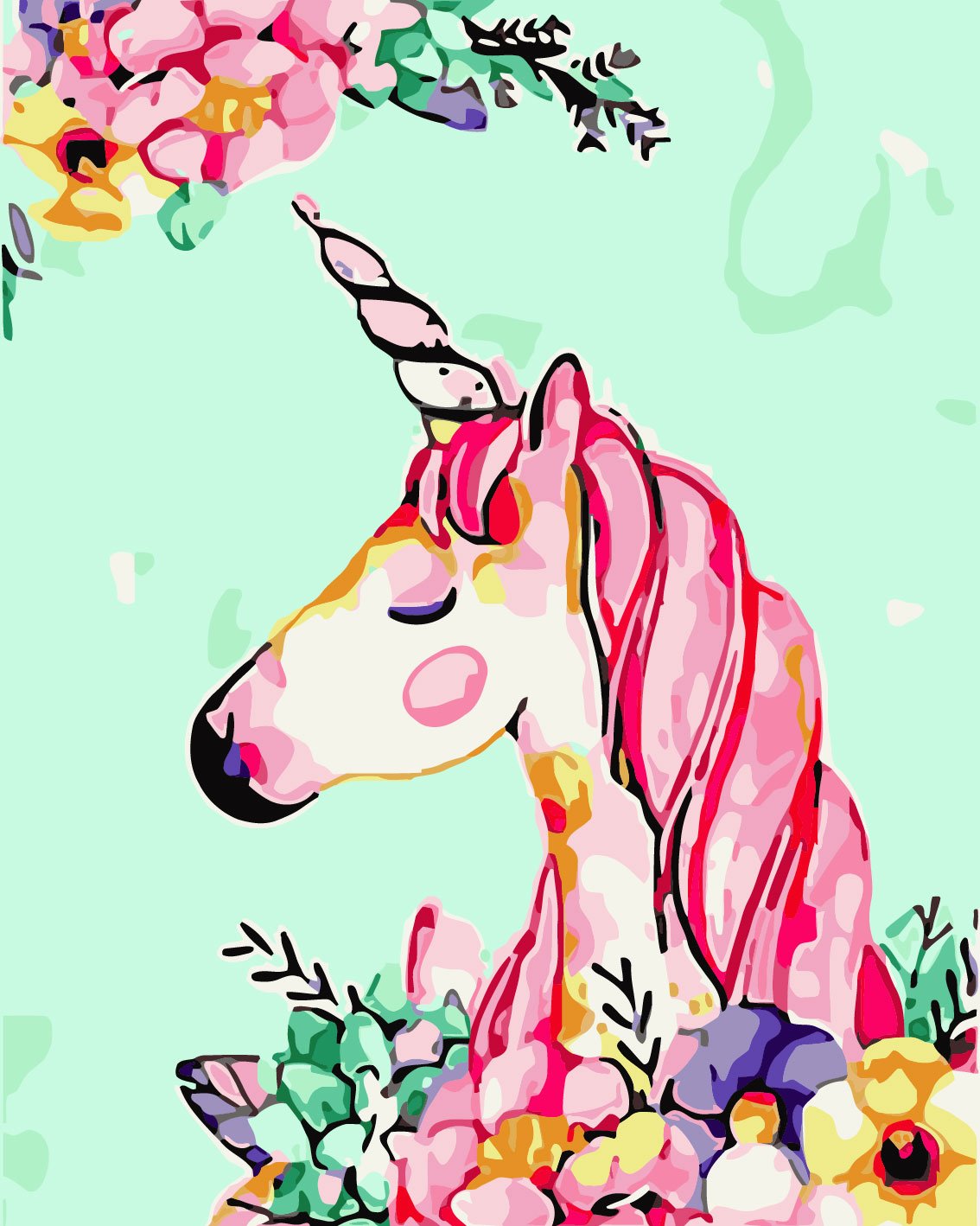 Schilderen op nummer Unicorn