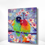 Schilderen op nummer Verliefde Papegaaien