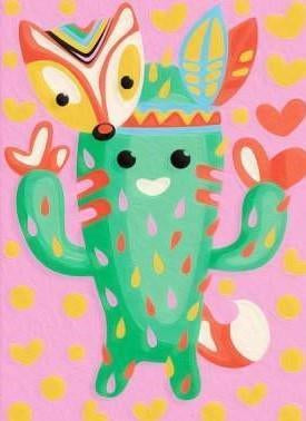 Schilderen op nummer Vrolijke Cactus