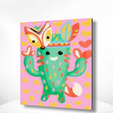 Schilderen op nummer Vrolijke Cactus