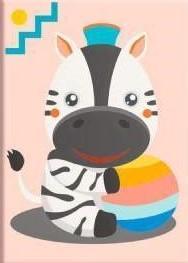 Schilderen op nummer Zebra met Hoedje