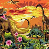 Schilderen op nummer Dinosaurus-Painting Expert