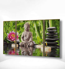 Schilderen op nummer Drieluik Boeddha-Painting Expert