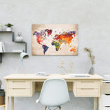 Schilderen op nummer Gekleurde Wereldkaart-Painting Expert