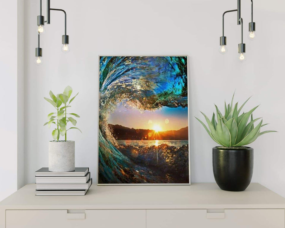 Schilderen op Nummer Golven met Zon Painting Expert 