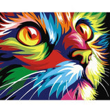 Schilderen op Nummer Kattenhoofd Painting Expert 60x75cm - Exclusief Lijst (36 kleurtjes) 