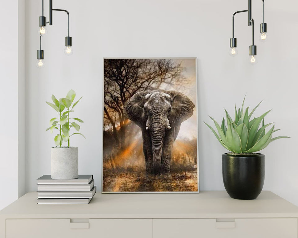 Schilderen op Nummer Olifant met Zonsondergang