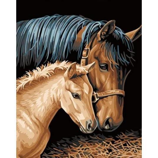Schilderen op Nummer Paard en Pony Painting Expert 40x50cm - Exclusief Lijst (24 kleurtjes) 