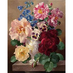 Schilderen op Nummer Portret Bloemen Painting Expert 40x50cm - Exclusief Lijst (24 kleurtjes) 