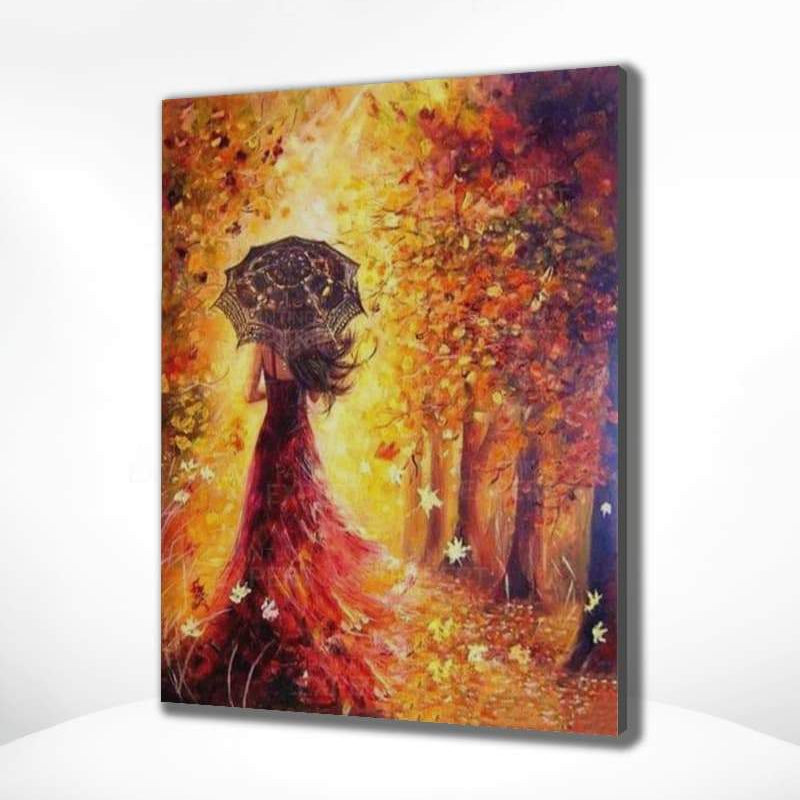 Schilderen op Nummer Vrouw Herfst Painting Expert 