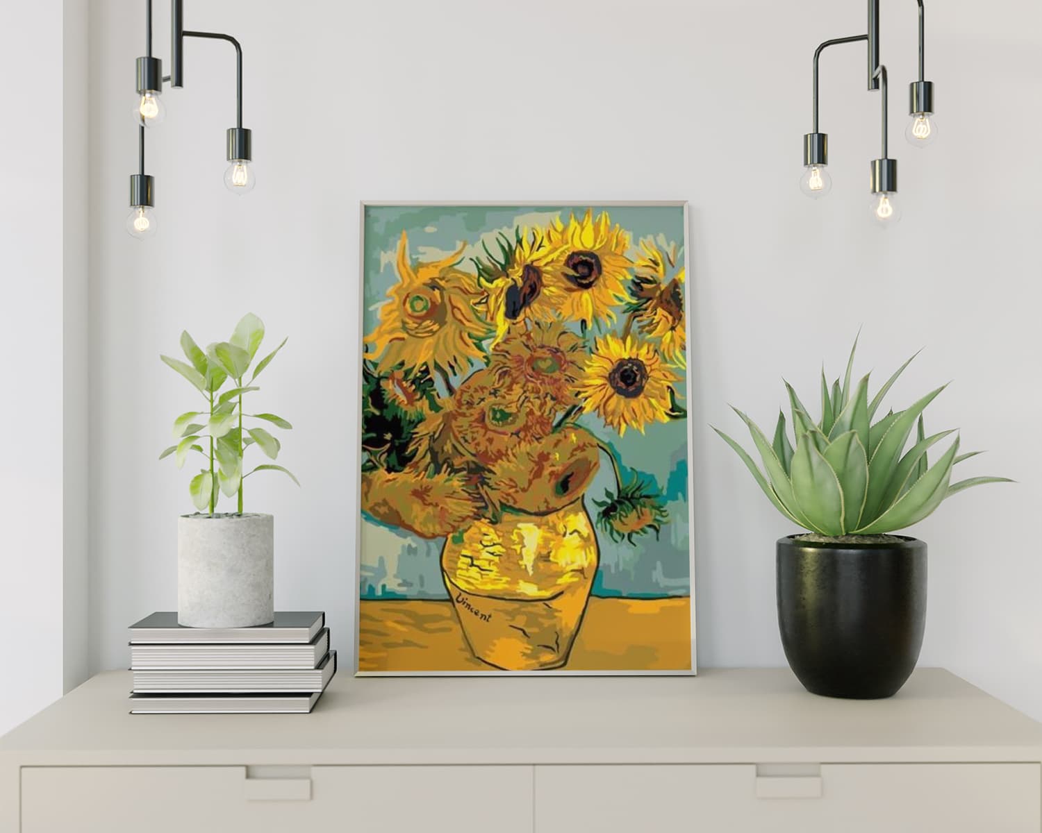 Schilderen op Nummer Zonnebloemen van Gogh